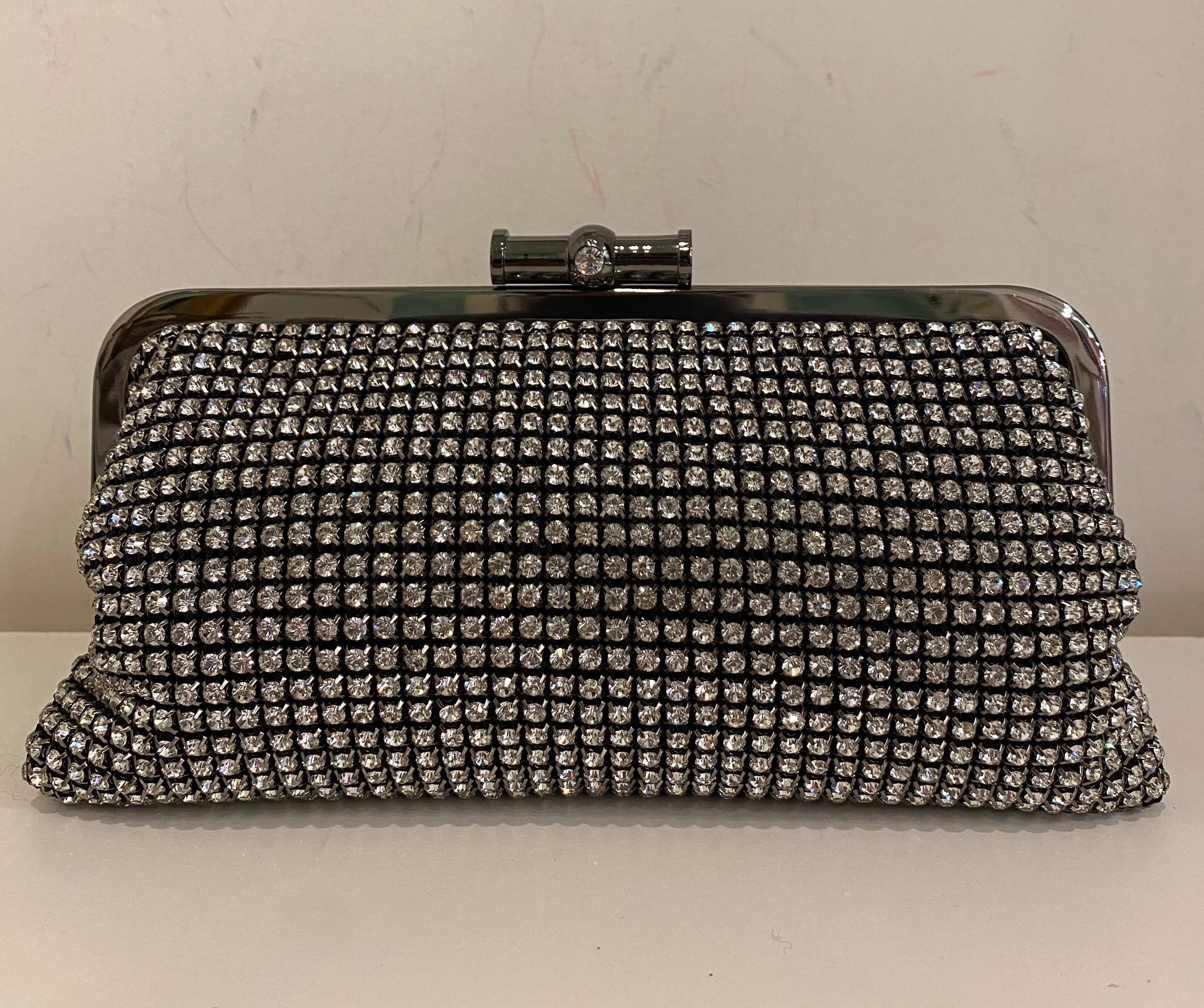 12902 Black Crystal Clutch