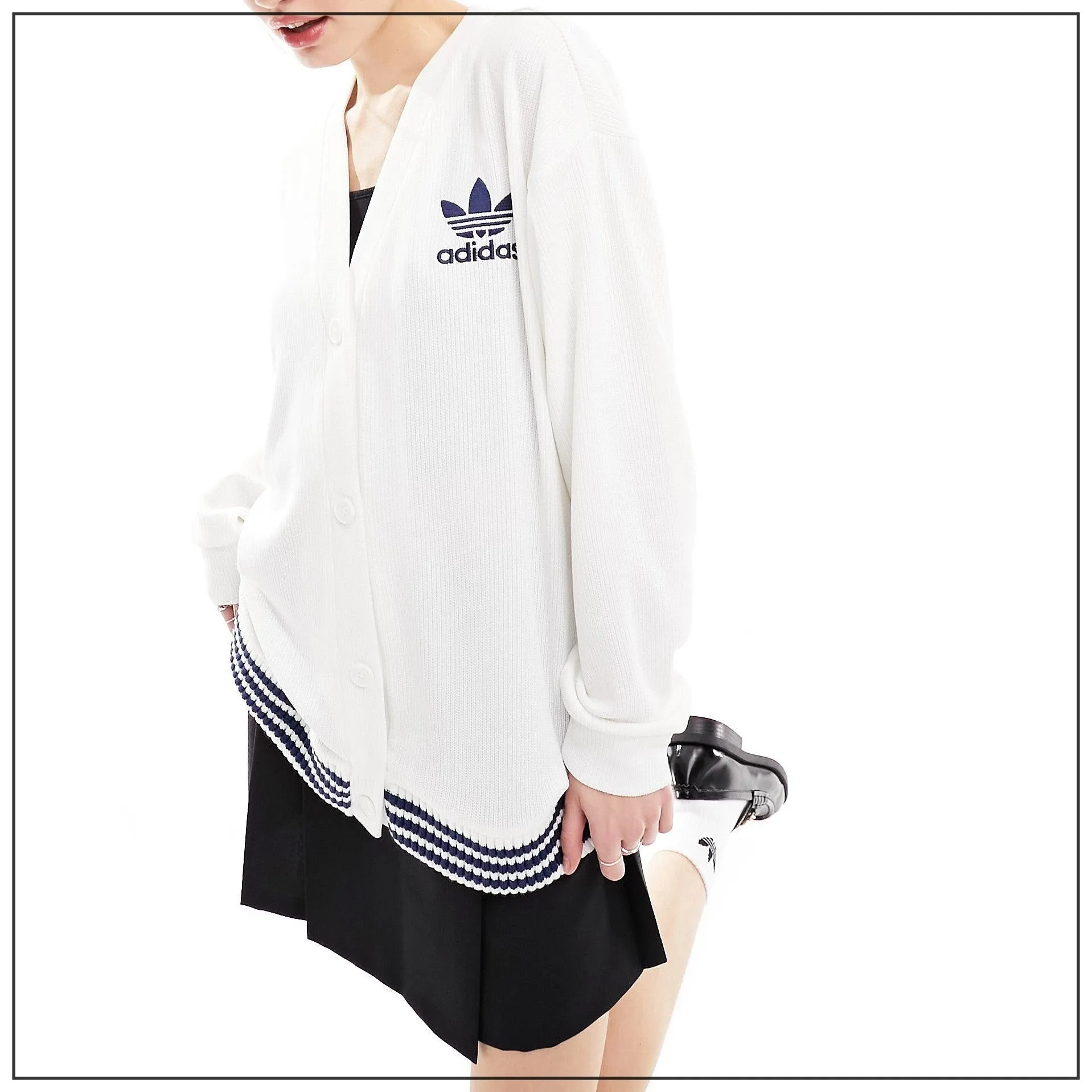 adidas  |Plain Logo Cardigans