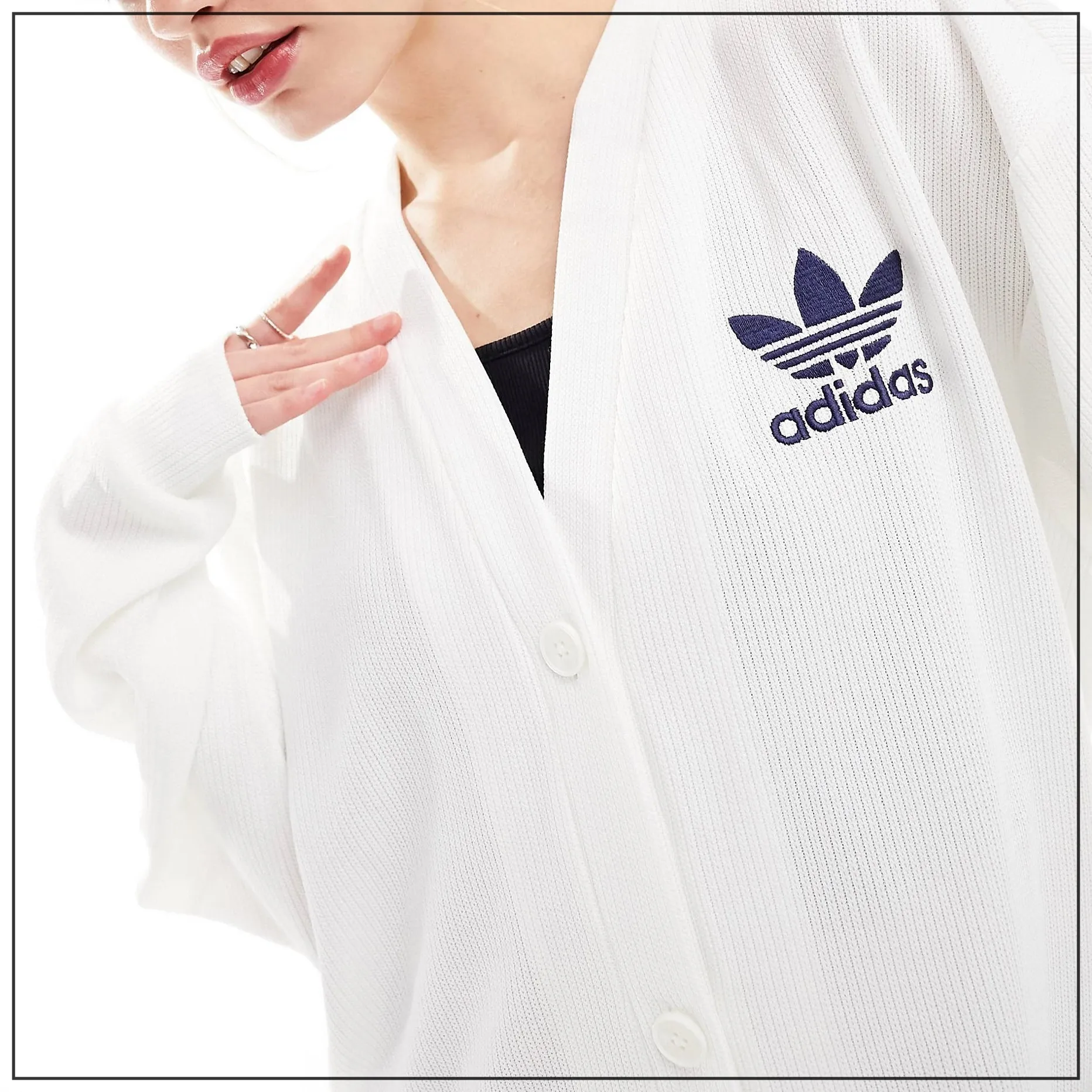 adidas  |Plain Logo Cardigans