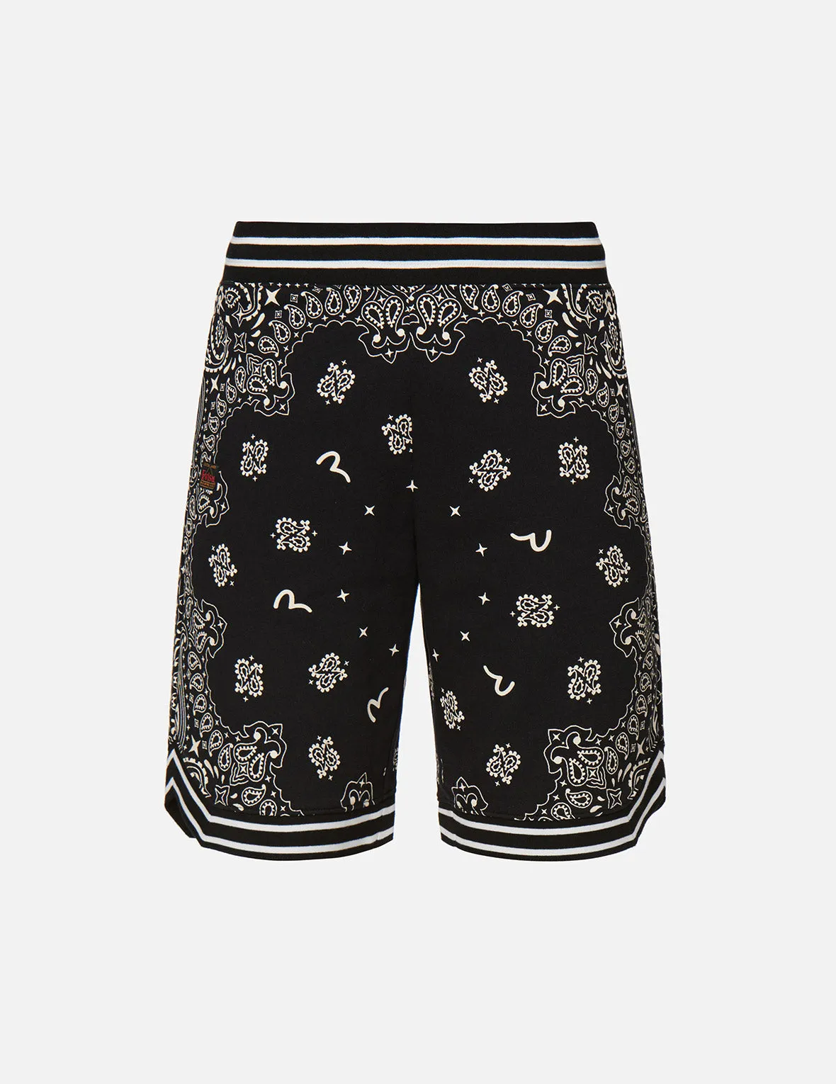 Allover Paisley Print Sweat Shorts