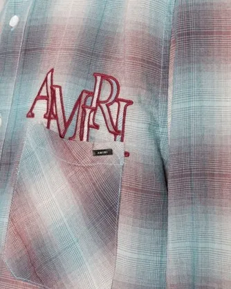 AMIRI  |Street Style Long Sleeves Logo Shirts