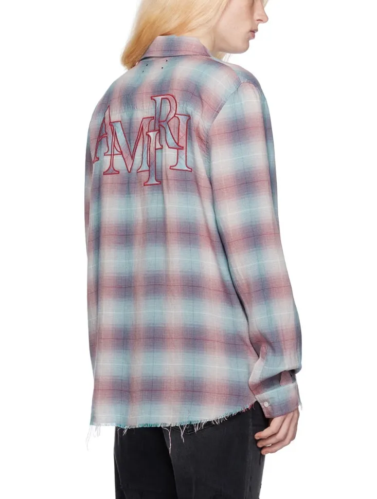 AMIRI  |Street Style Long Sleeves Logo Shirts