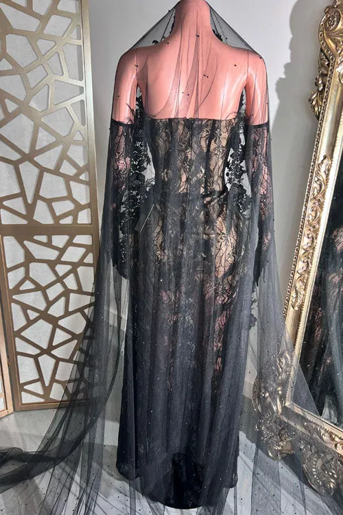 Angelina Black Lace Dress(Ready To Ship)