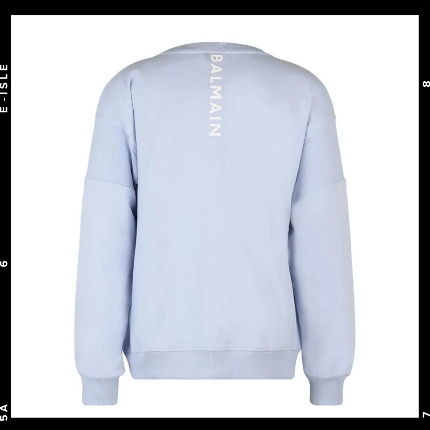 BALMAIN  |Crew Neck Long Sleeves Plain Cotton Logo Luxury Sweatshirts