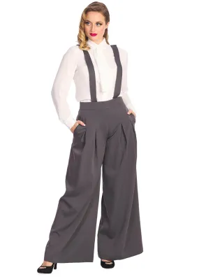 Banned Diamond 40's Palazzo Trousers Grey