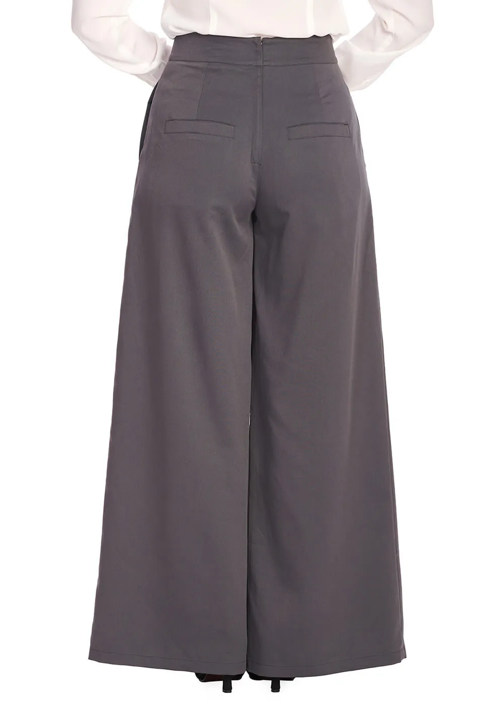 Banned Diamond 40's Palazzo Trousers Grey