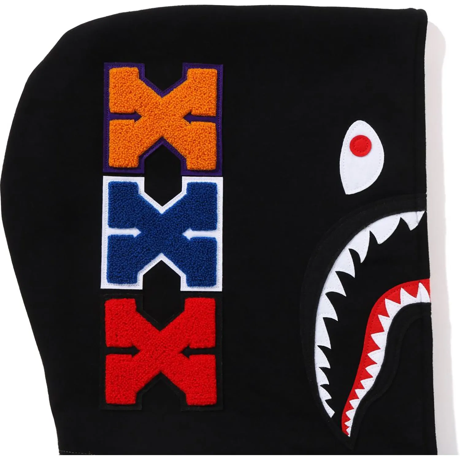 BAPE X GOD SELECTION XXX SHARK FULL ZIP HOODIE MENS