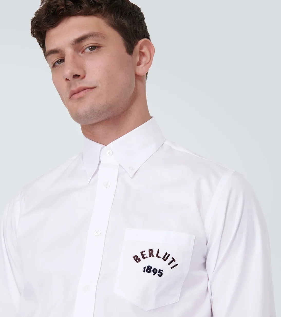 Berluti  |Long Sleeves Plain Logo Luxury Shirts