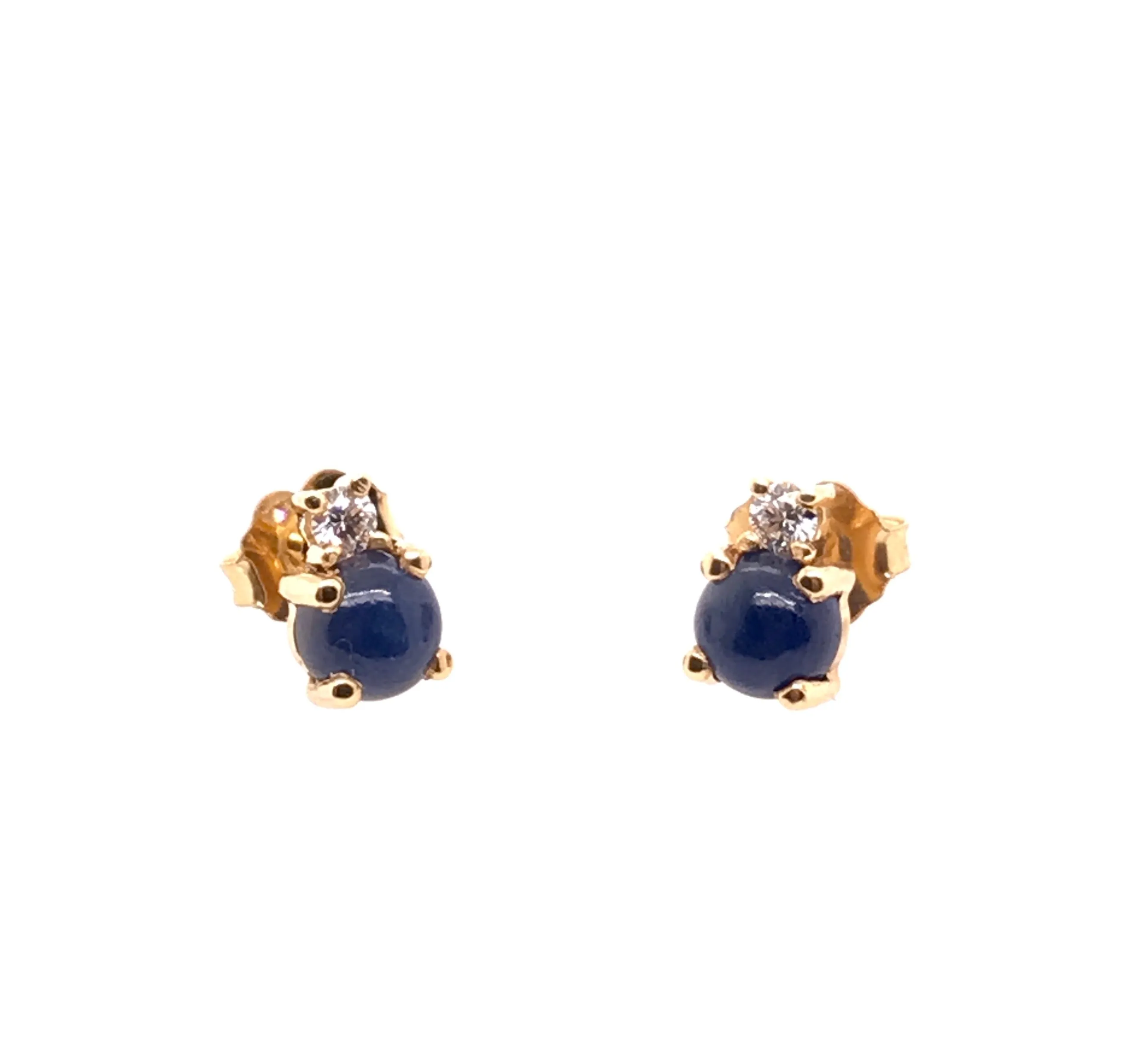 Blue Sapphire and Diamond Earrings