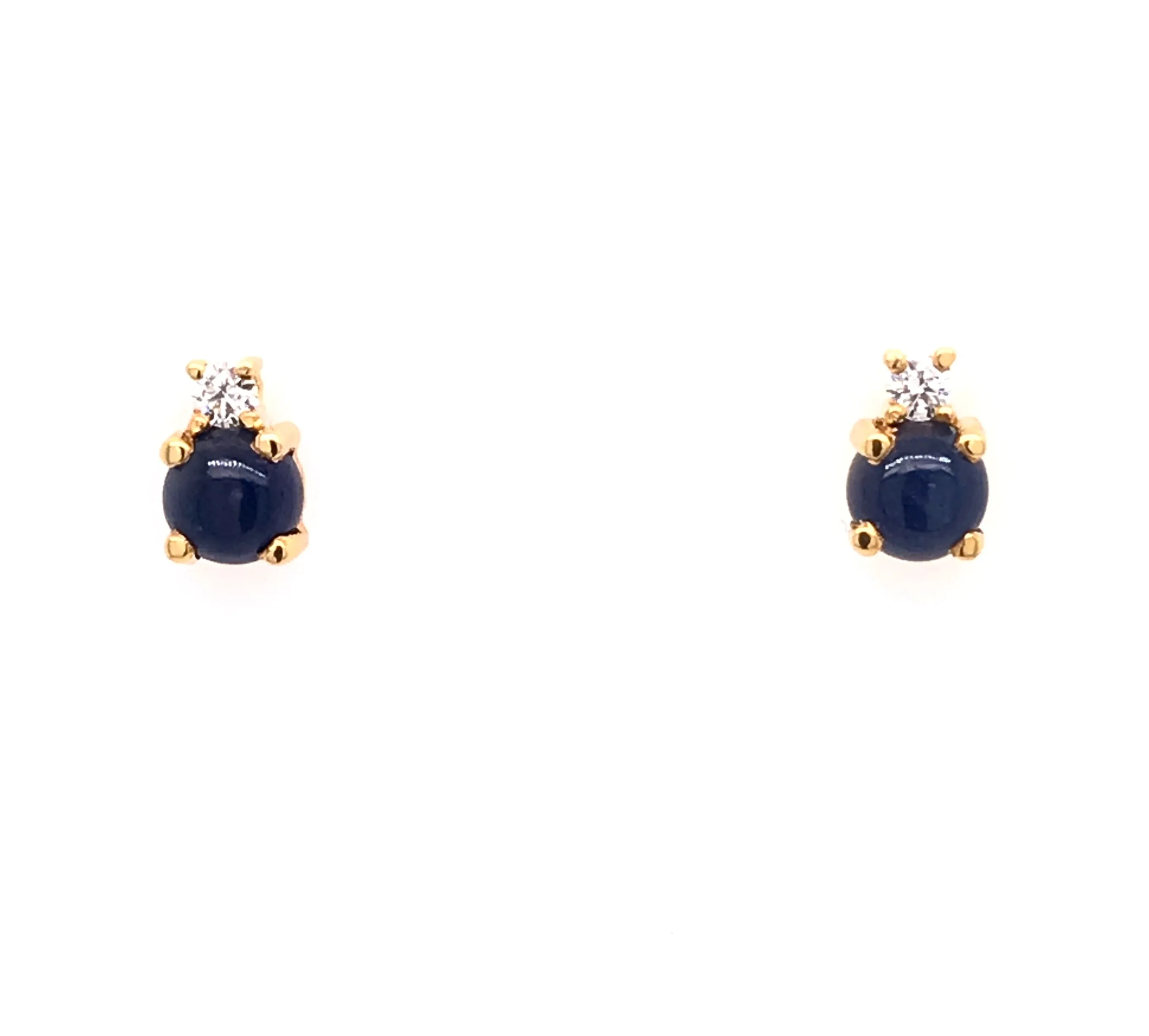 Blue Sapphire and Diamond Earrings