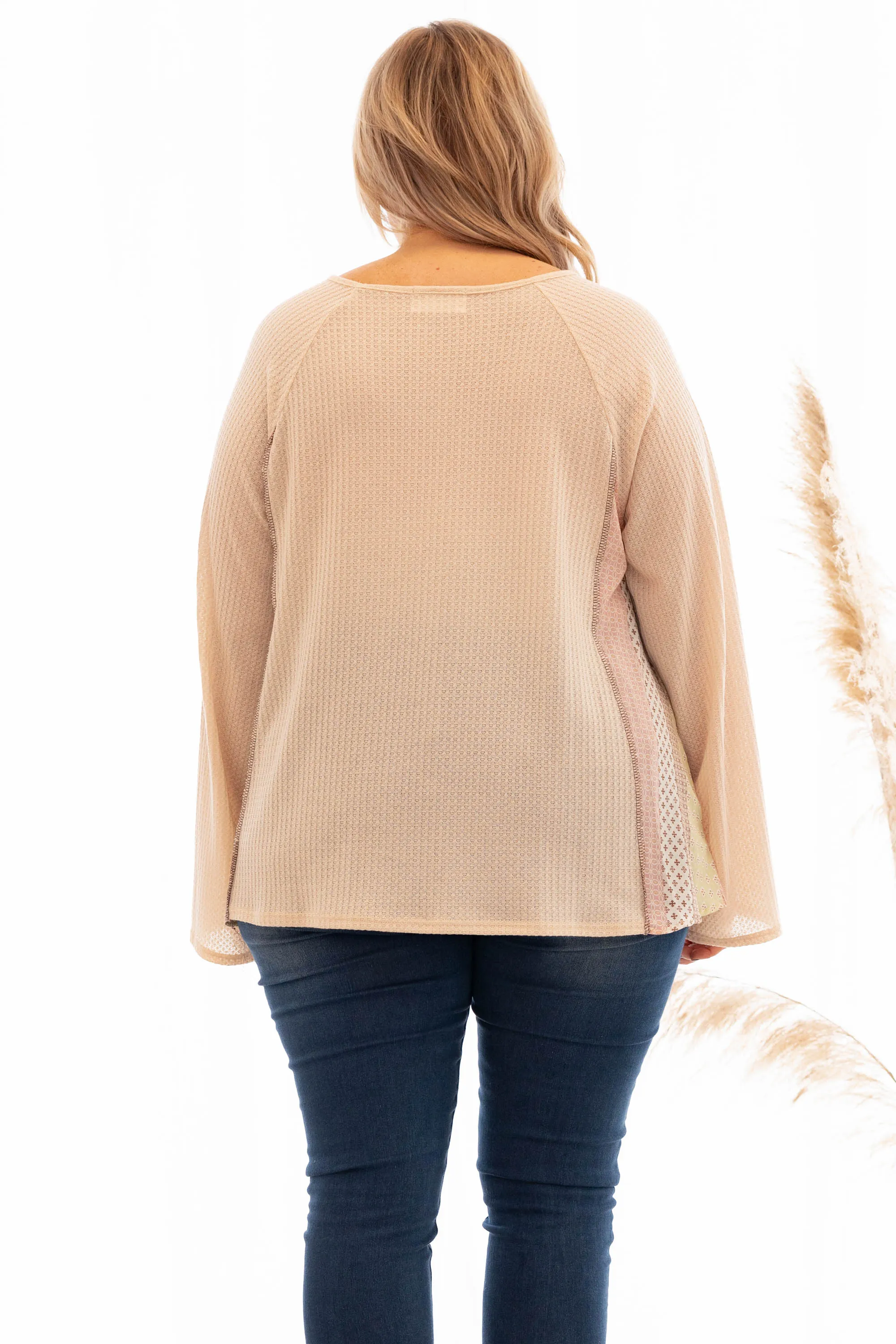 Bohemian Love Top, Cream-Mauve