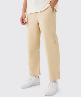 boohooMAN Mens Fixed Waist Skate Cropped Chino Pants