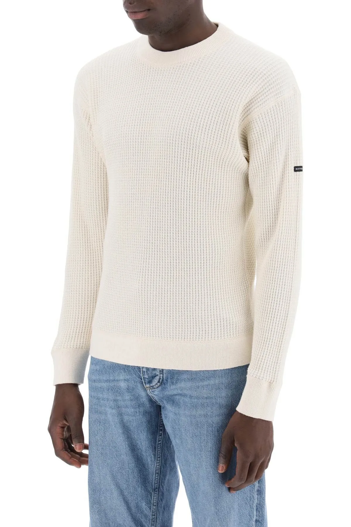 BOTTEGA VENETA  |Crew Neck Linen Long Sleeves Plain Cotton Logo Sweaters