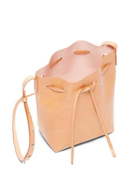 Bucket Bag Vegetable Tanned, Cammello/Rosa