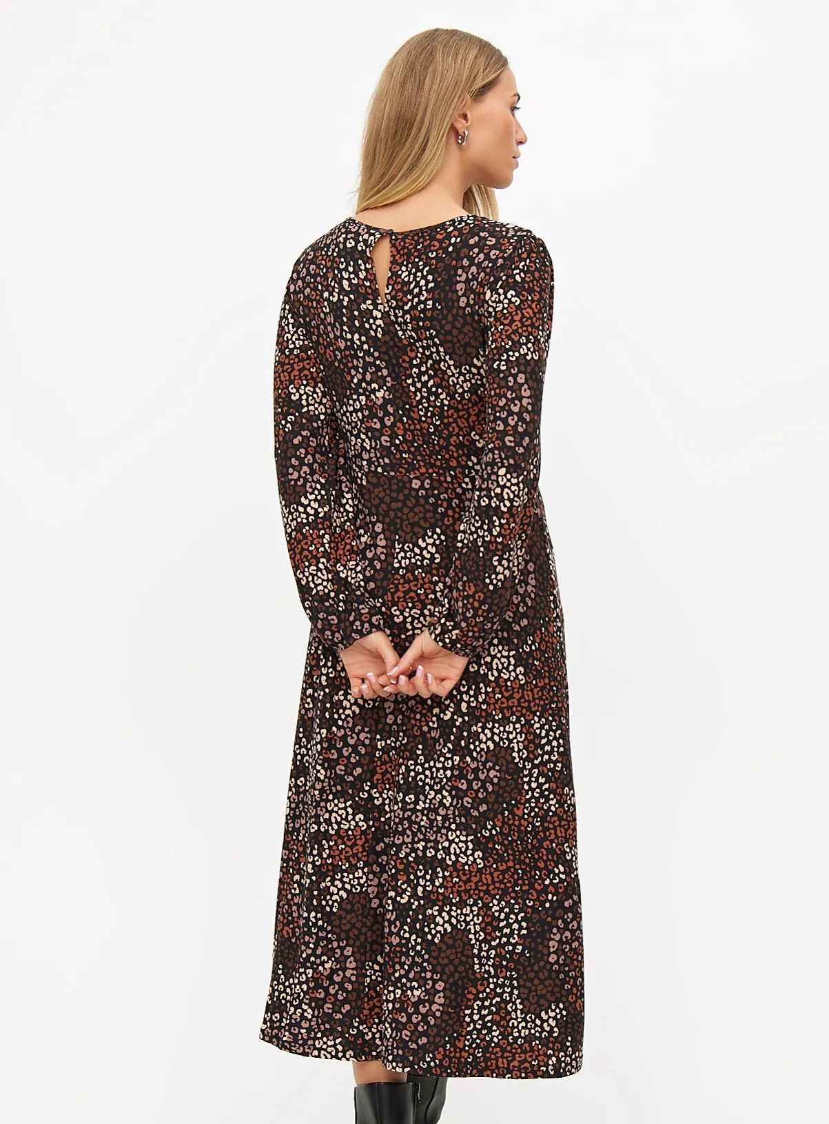 Buy Abstract Animal Print Soft Touch Midaxi Dress 18 | Dresses | Tu