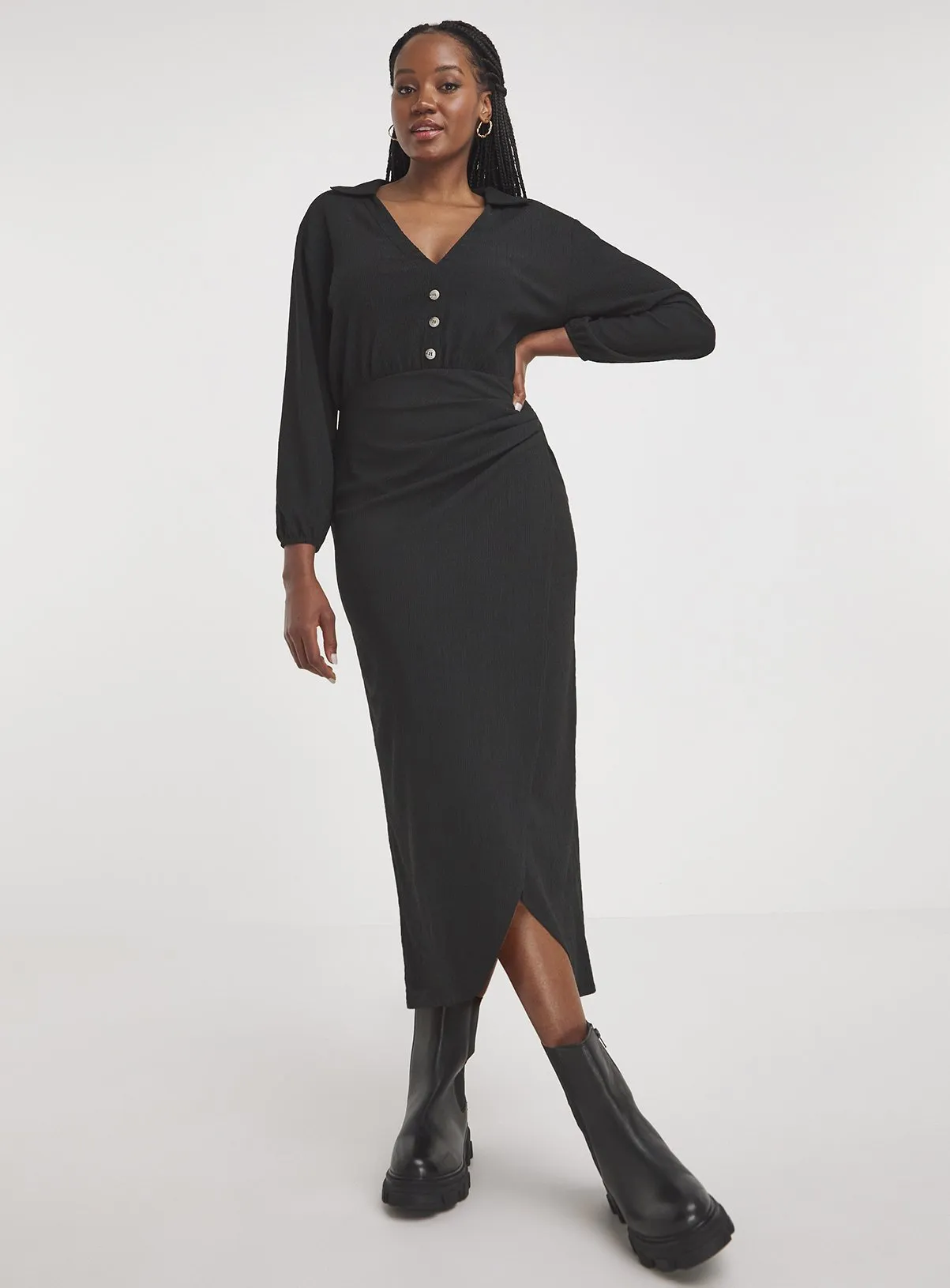 Buy SIMPLY BE Treebark Wrap Midi Dress 22 | Dresses | Tu