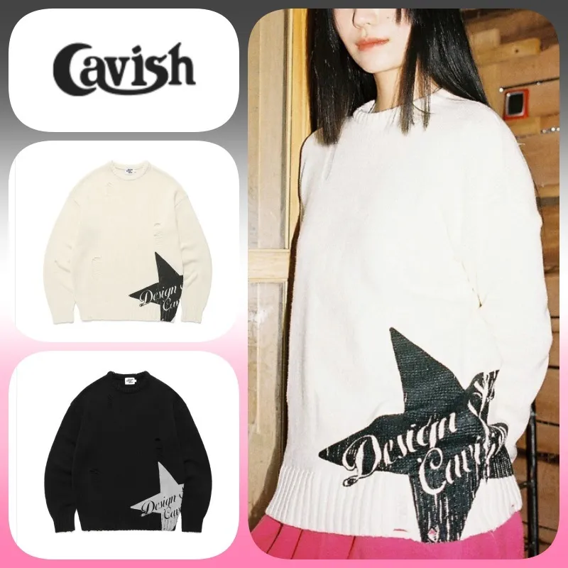 CAVISH  |Unisex U-Neck Long Sleeves Sweaters