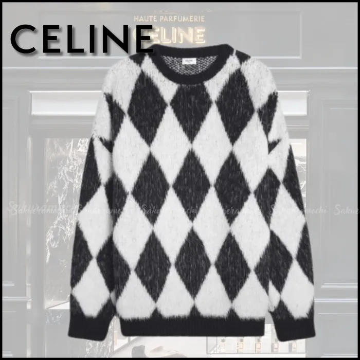 CELINE  |Crew Neck Argile Long Sleeves Luxury Outlet Sweaters