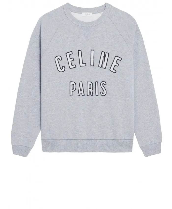 CELINE  |Unisex Long Sleeves Logo Luxury Sweatshirts