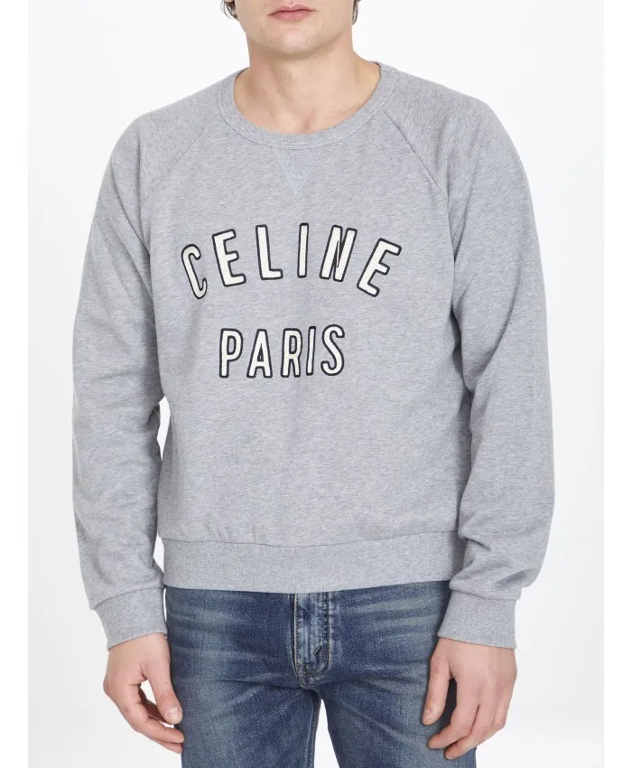 CELINE  |Unisex Long Sleeves Logo Luxury Sweatshirts