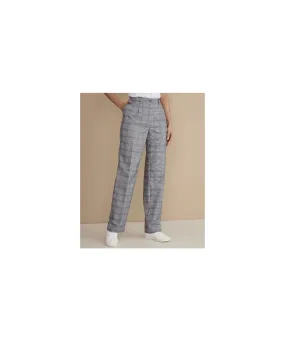 Check Flat Stretch Jersey Trousers