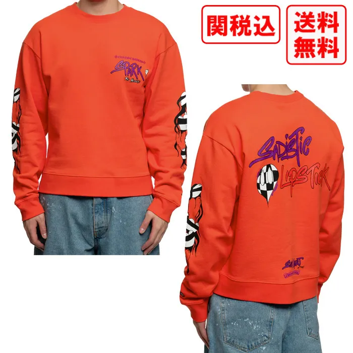 CHROME HEARTS  |Street Style Long Sleeves Cotton Sweatshirts