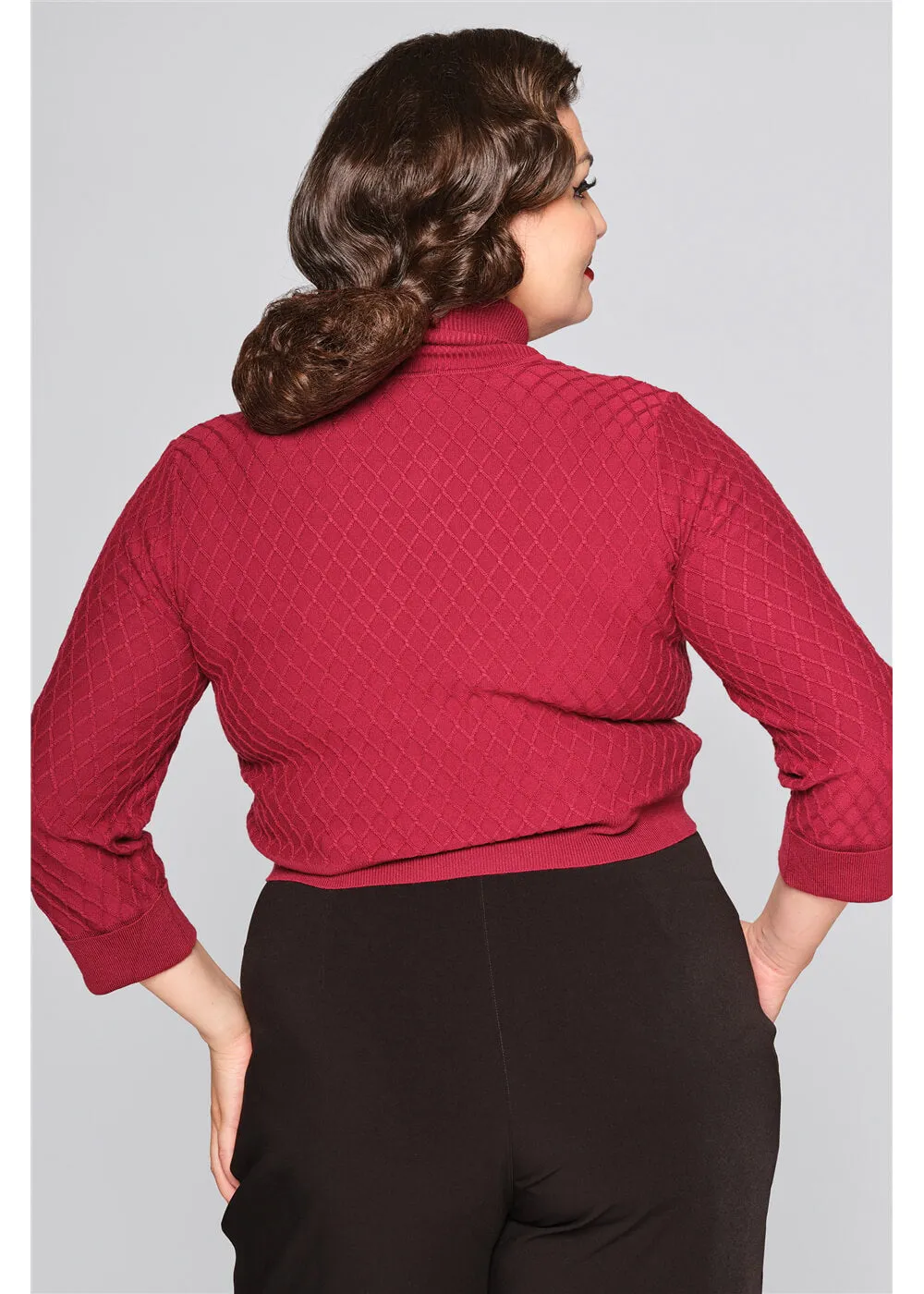 Collectif Rai 50's Jumper Burgundy