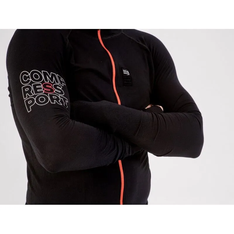 Compressport  3D Thermo Seamless Woodpulp Zip Hoodie - Maglietta termica - Uomo