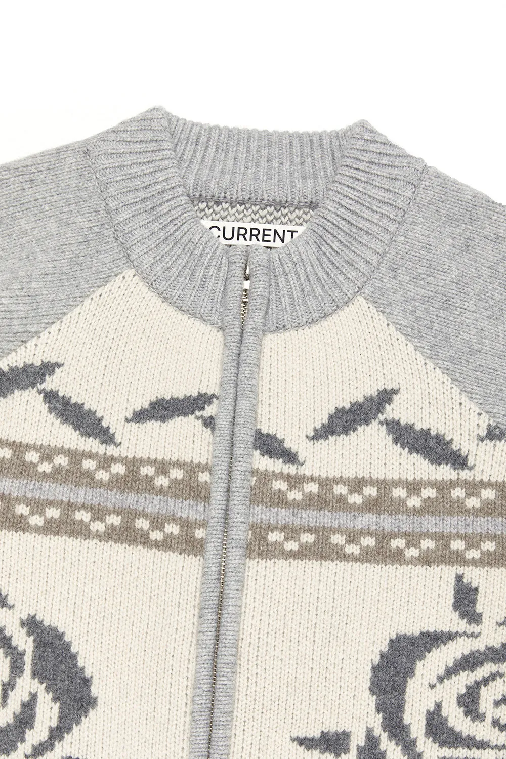 Current  |Current JACQUARD ZIPUP KNIT