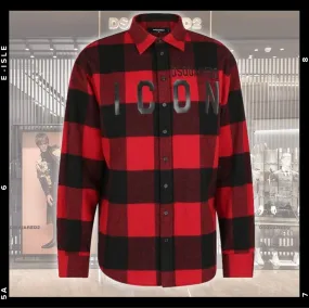 D SQUARED2  |Other Plaid Patterns Long Sleeves Cotton Luxury Shirts