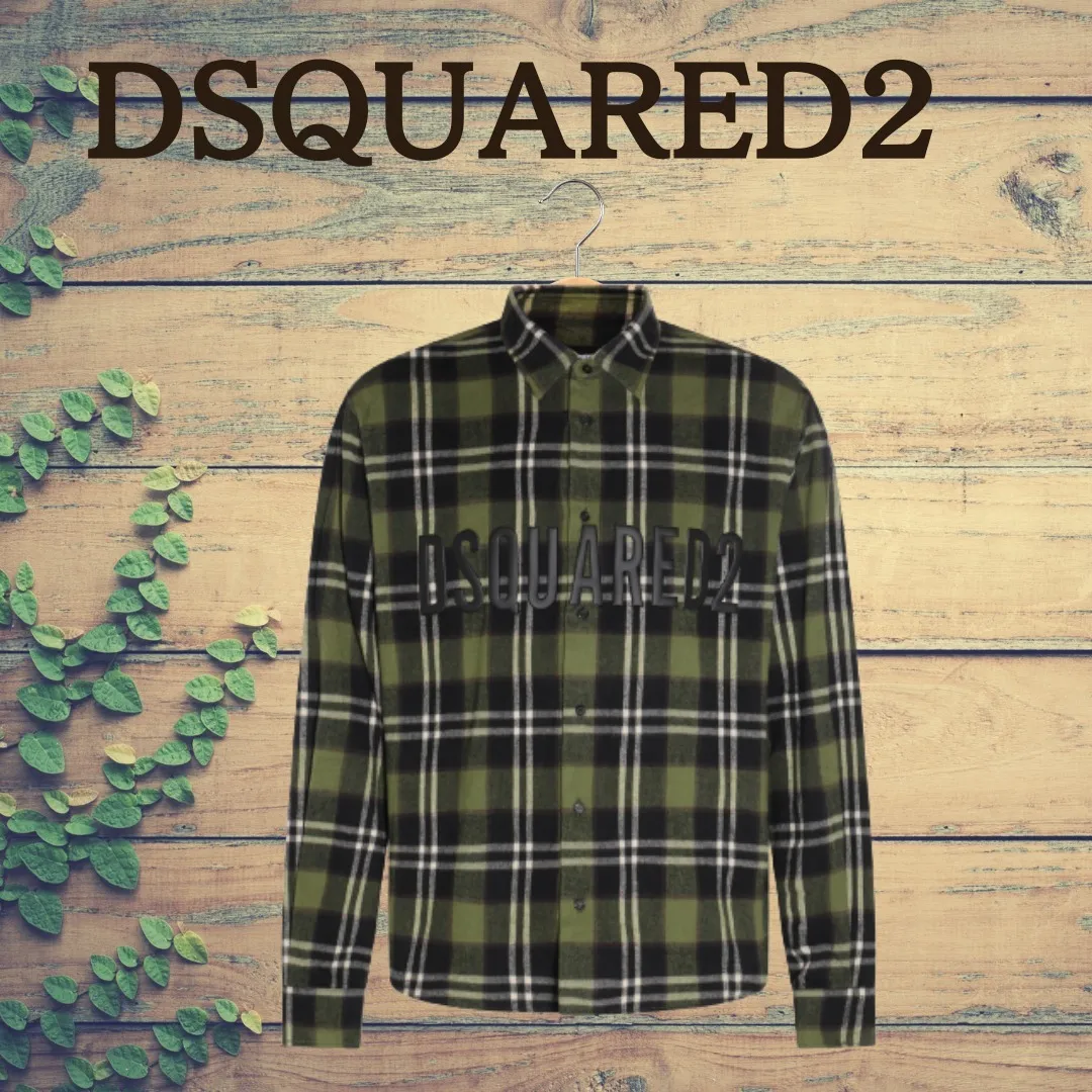 D SQUARED2  |Tartan Long Sleeves Cotton Luxury Shirts