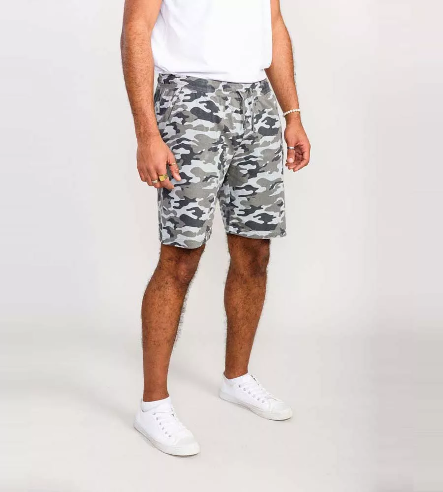 D555 Mens Jersey Camouflage Shorts With Elasticated Waist (CARLTON)