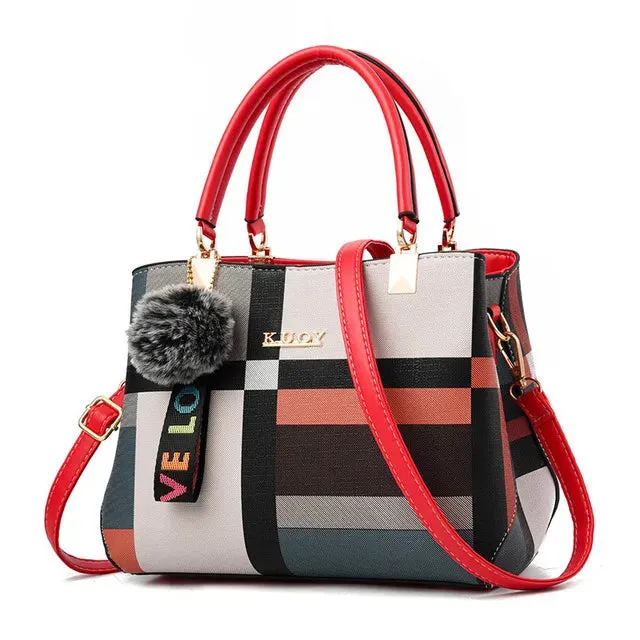 Designer Brand Plaid Shoulder Bag Female Ladies Totes