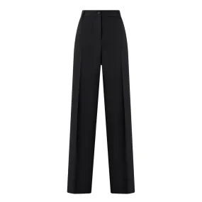 DOLCE & GABBANA High-Rise Tailored Wide Leg Trousers - Black