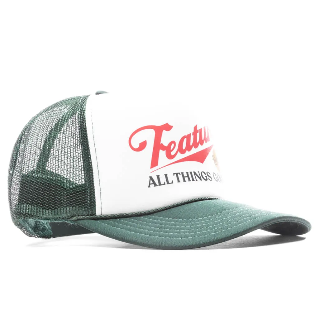 Draft Trucker Hat - Dark Green/White