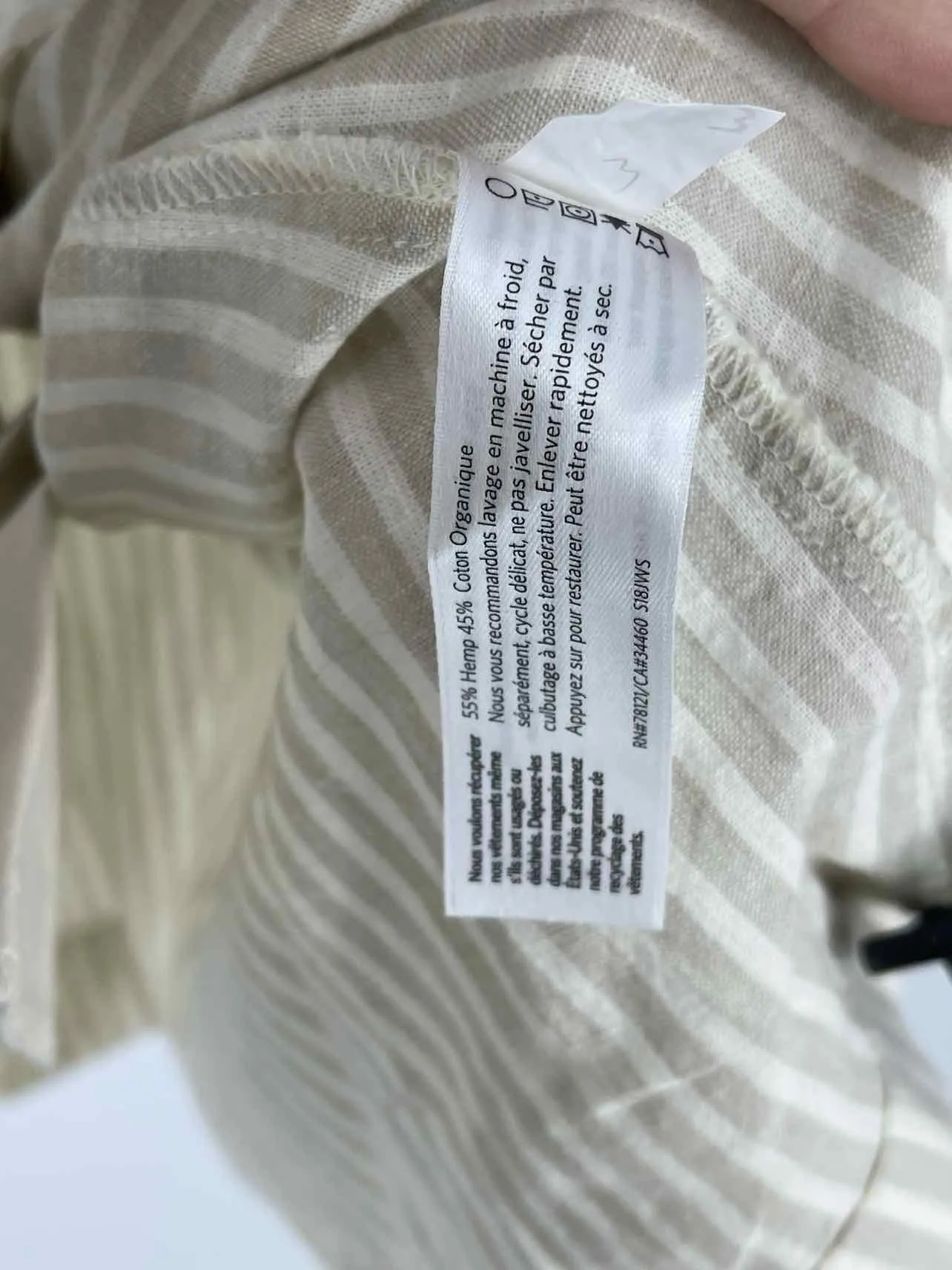 Eileen Fisher Size M Cream/Taupe Stripe NEW Dresses Dress