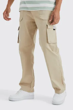 Elasticated Waist Relaxed Fit Buckle Cargo Pants