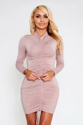 Eva Mini Dress - Taupe