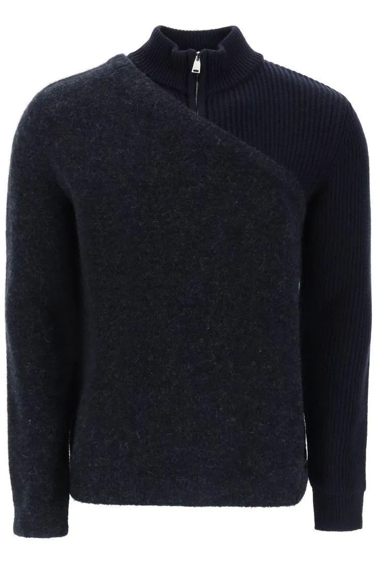 FENDI  |Wool Long Sleeves Plain Logo Luxury Sweaters