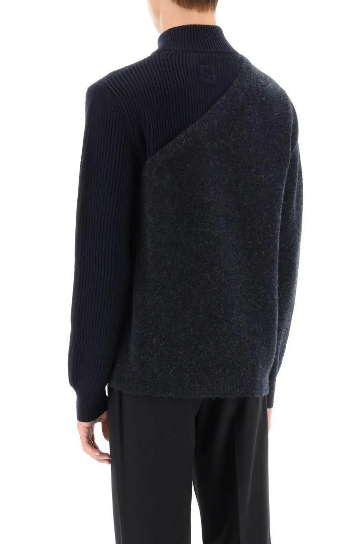 FENDI  |Wool Long Sleeves Plain Logo Luxury Sweaters