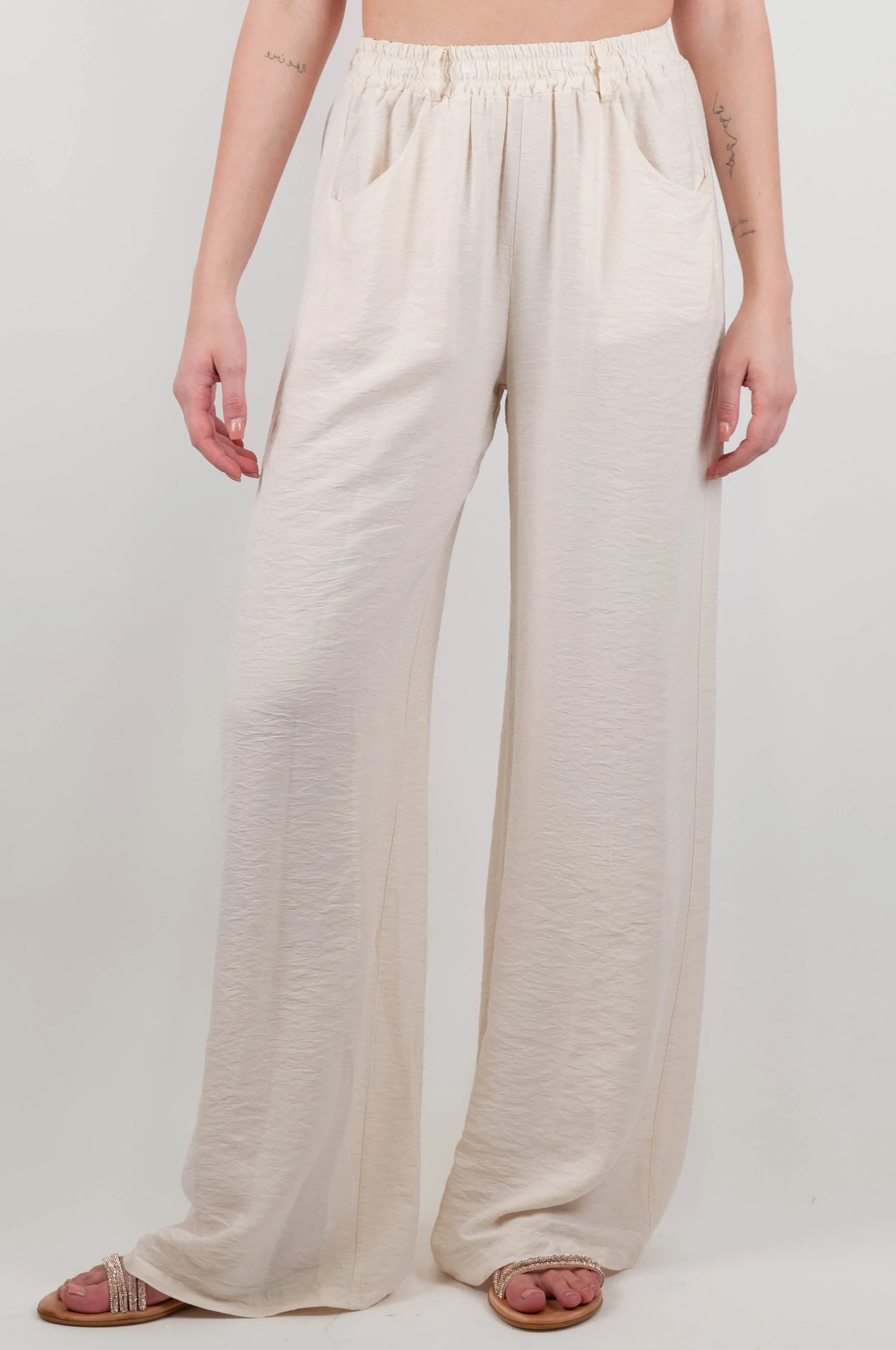 Haveone - Pantalone palazzo con elastico