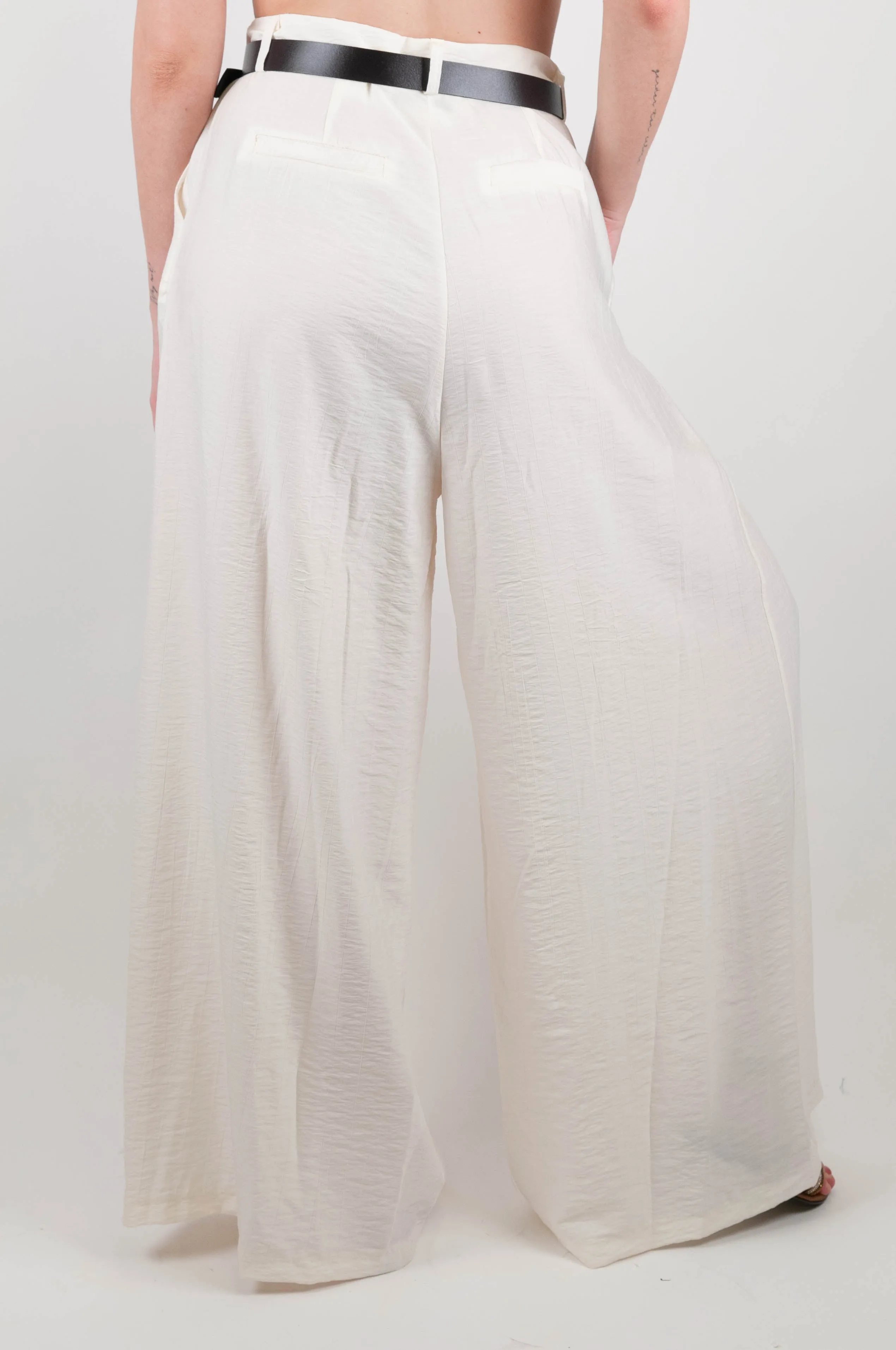 Haveone - Pantalone palazzo con pinces