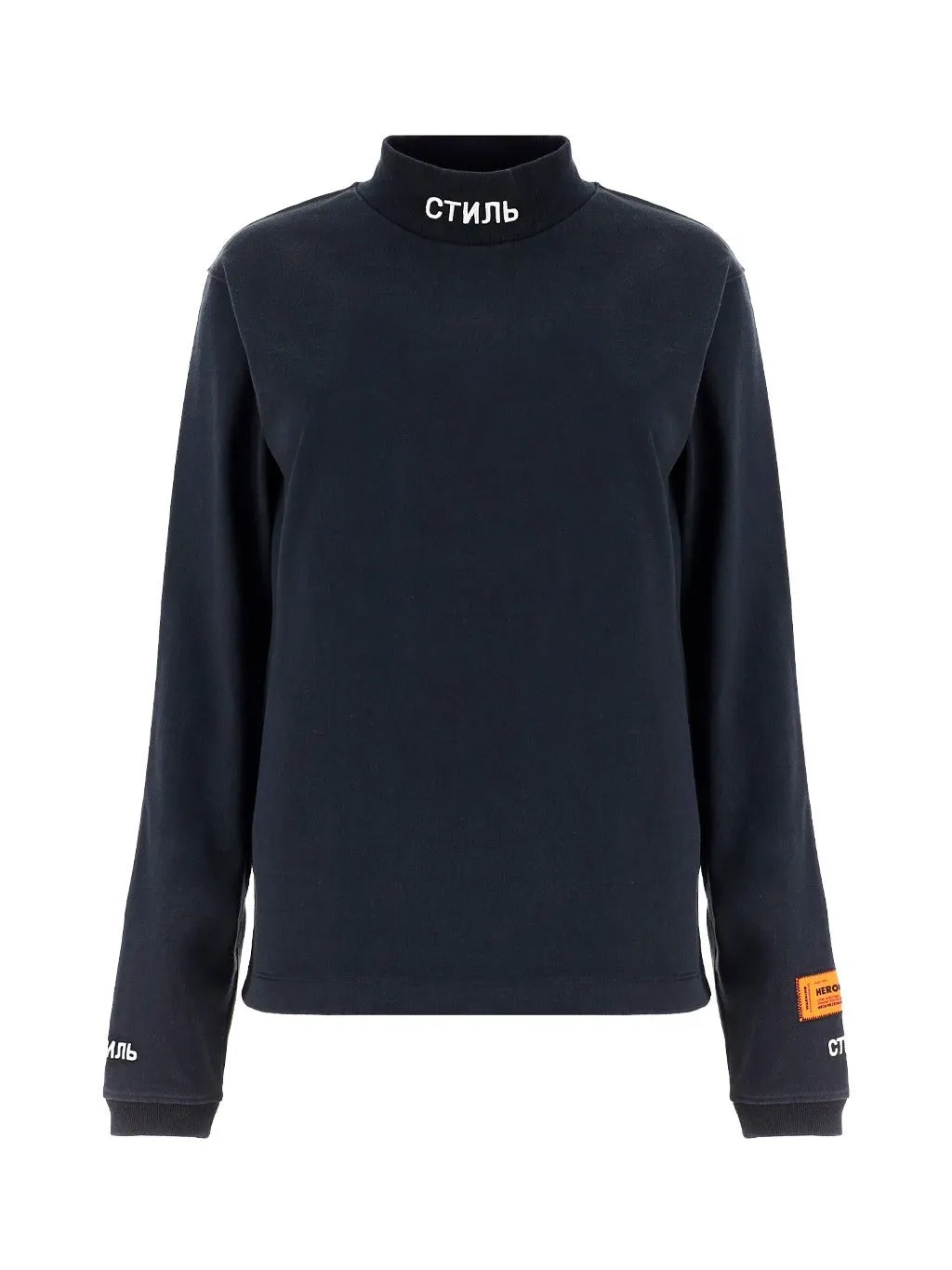 Heron Preston Logo Patch Turtleneck Long Sleeve T-Shirt