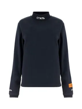 Heron Preston Logo Patch Turtleneck Long Sleeve T-Shirt