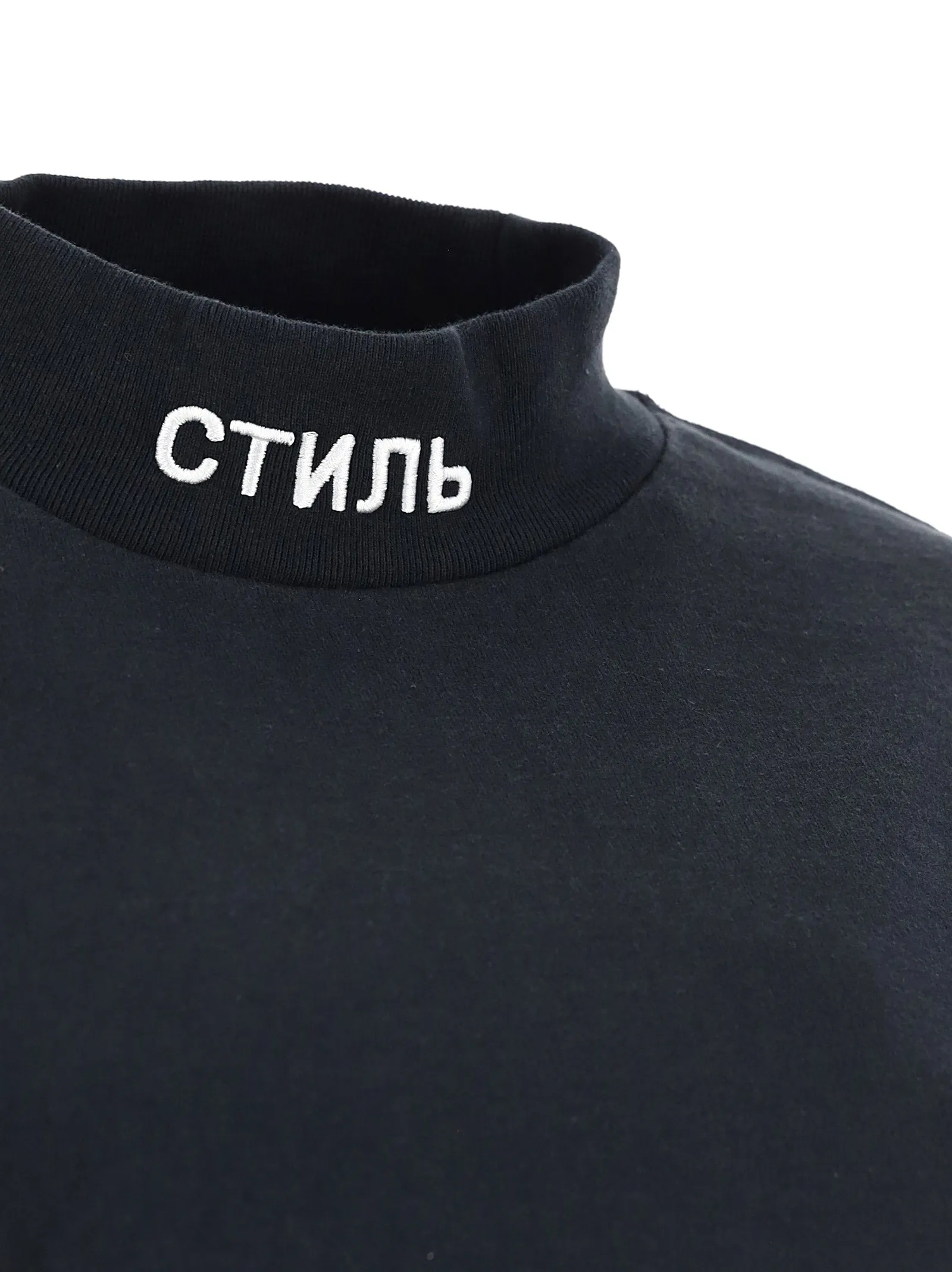 Heron Preston Logo Patch Turtleneck Long Sleeve T-Shirt