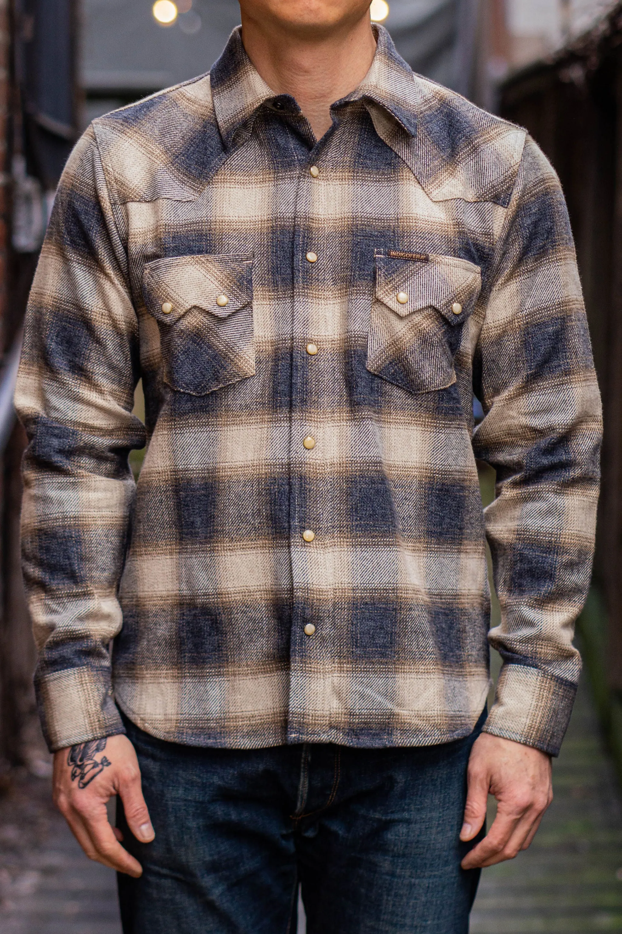 Indigofera Dollard - Flannel Check Ecru/Beige/Grey