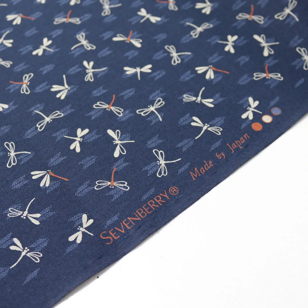 Japanese Indigo Print Cotton - Dragonfly