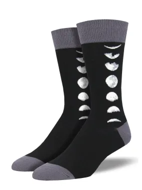 Just A Phase Black Men's Socks