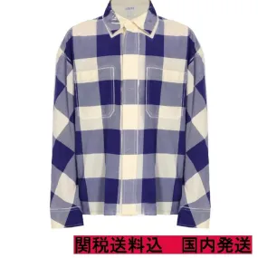 LOEWE  |Other Plaid Patterns Wool Long Sleeves Logo Luxury Shirts