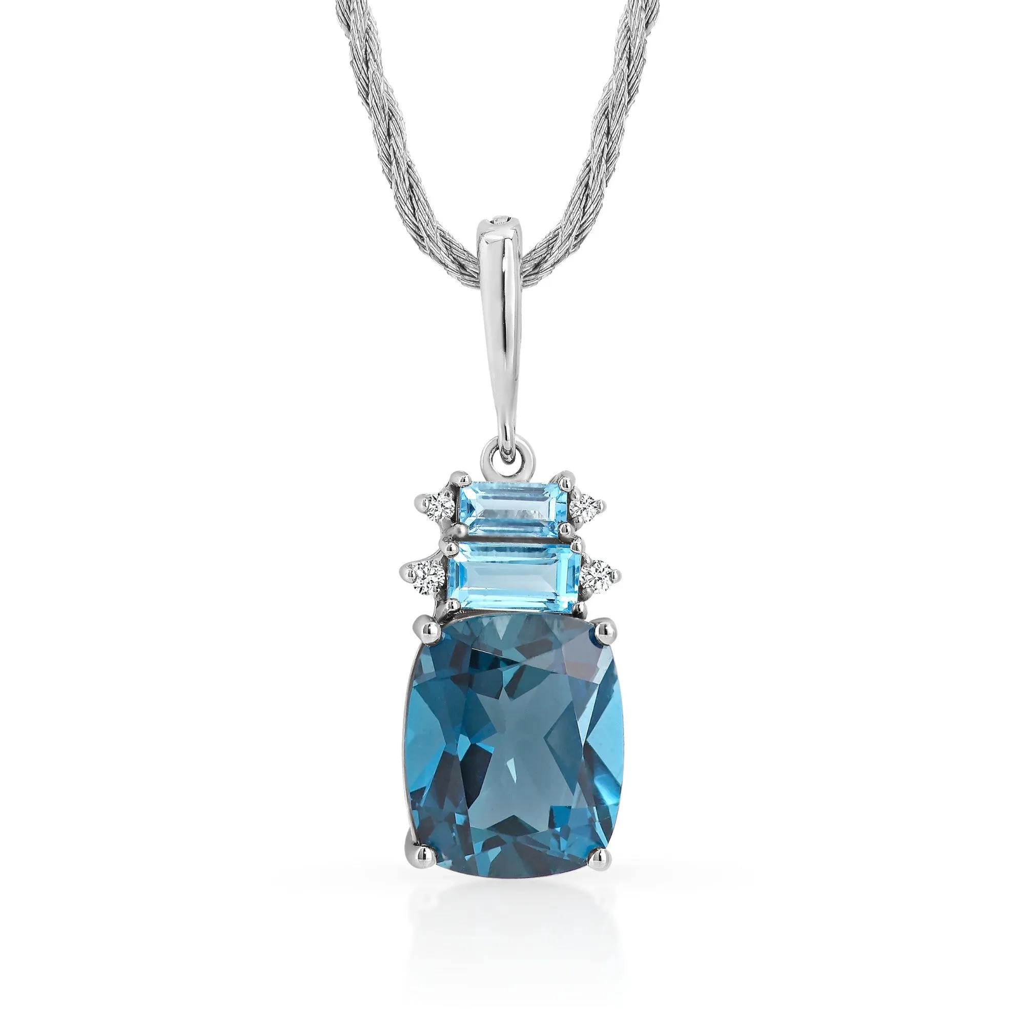 London Blue Topaz and Diamond Enhancer